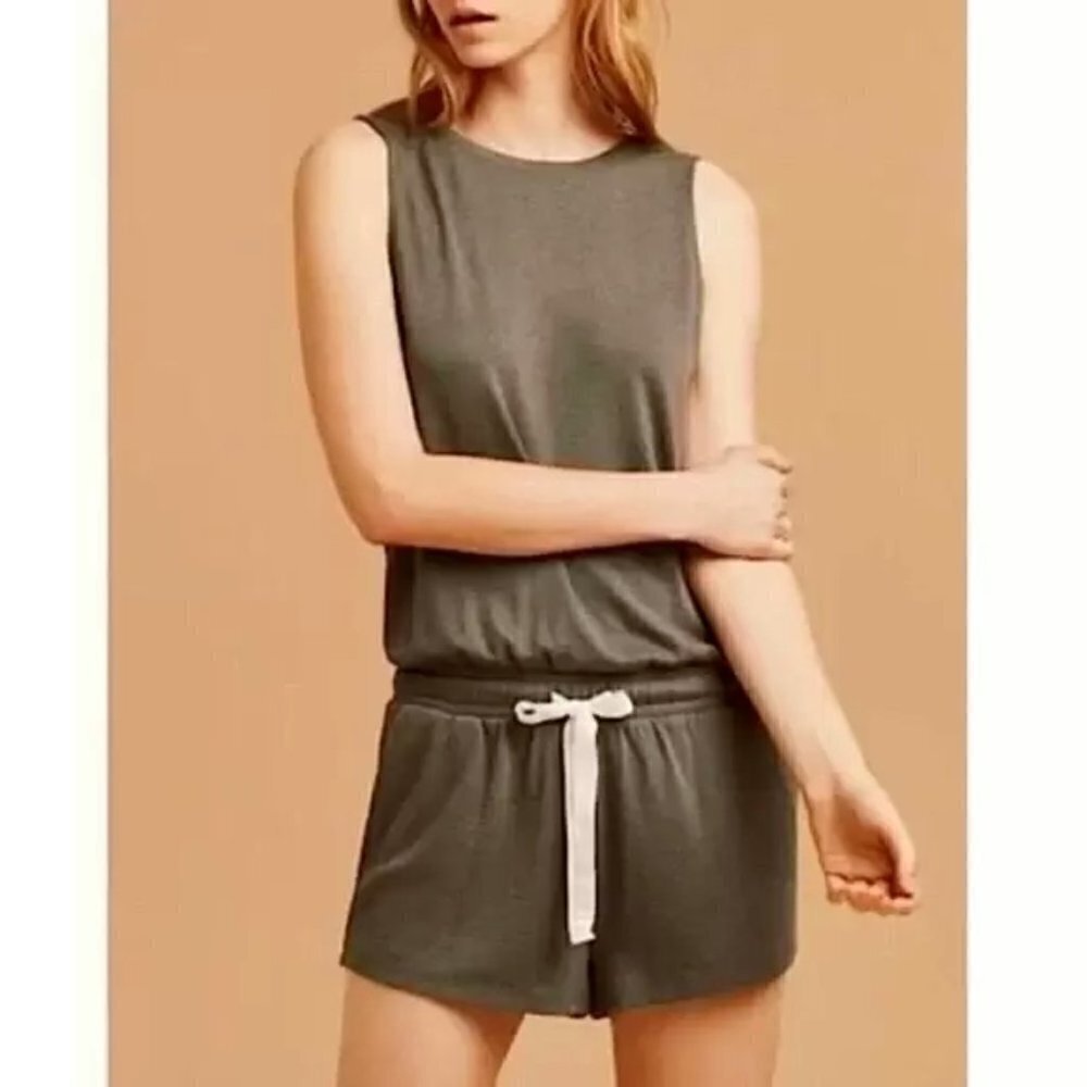 Aritzia Wilfred Izabel Romper In Taupe Color